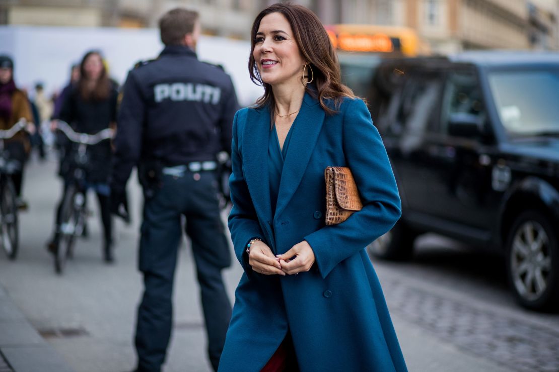 COPENHAGEN, DENMARK - JANUARY 30: Danish Crown Princess Mary of Denmark, Mary Elizabeth Donaldson is seen outside Designers Nest during the Copenhagen Fashion Week Autumn/Winter 18 on January 30, 2018 in Copenhagen, Denmark. (Photo by Christian Vierig/Getty Images)